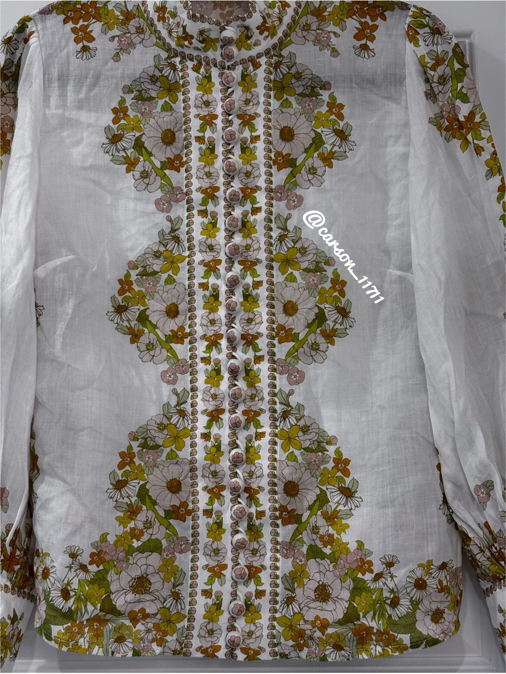 Zimmermann Super Eight Meadow Pink Shirt - Picture 6 of 10